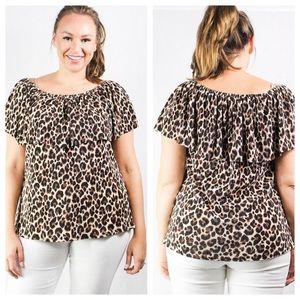 ➕Cheetah Print Top